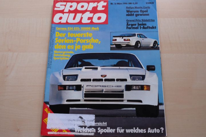 Deckblatt Sport Auto (03/1981)